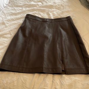 Abercrombie vegan leather skirt